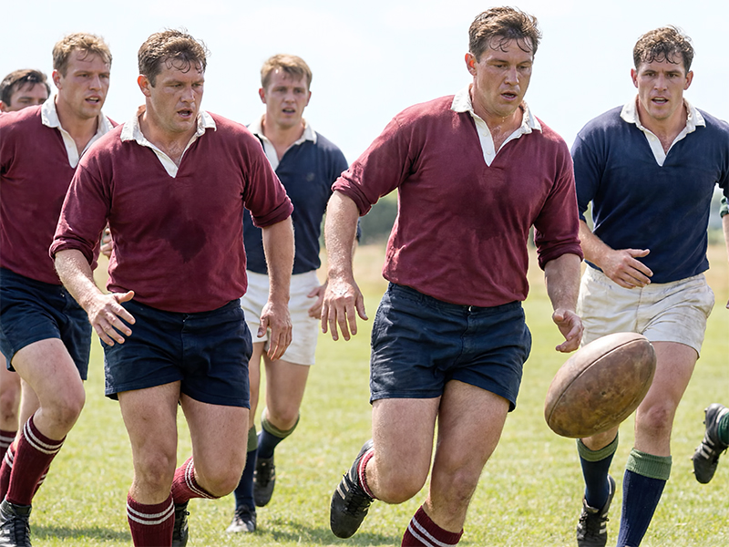 Rugby players wearing heavy cotton shirts